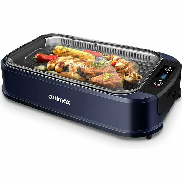 Cusimax Electric Portable Indoor Smokeless GrillBlue CMRG-200L